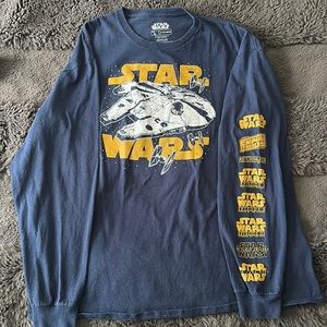 Star Wars Long Sleeve Men’s size XL // in Navy Blue, White and Gold